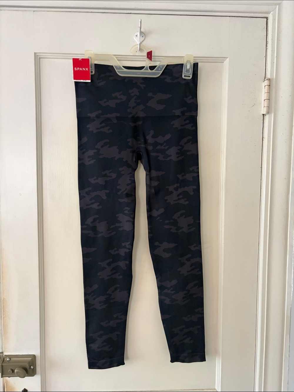SPANX Black and Charcoal Camo High-Rise Leggings